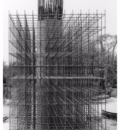 3D model of precast column reinforcement